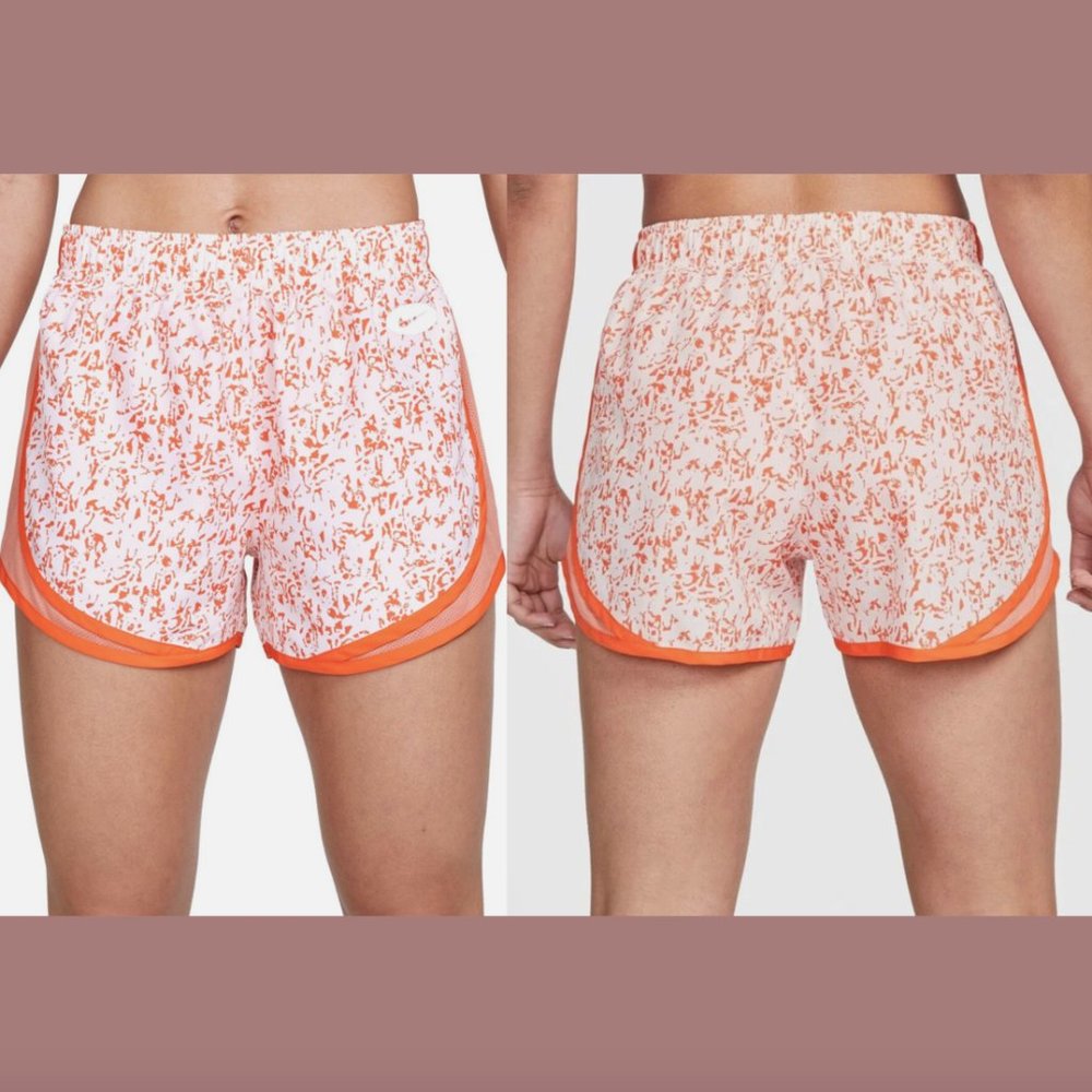 NWT $35 Nike [ Women Small ] Runnin Dri-FIT Icon Clash Tempo Shorts Orange #5865